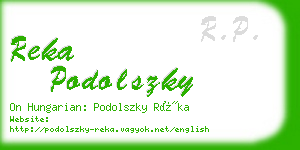 reka podolszky business card